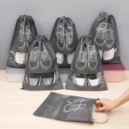 Shoes Storage Organizer Bags Non-Woven Shoe Dust Bags Portable Travel Shoe Bag Shoes Storage Packing Pouch Organizers