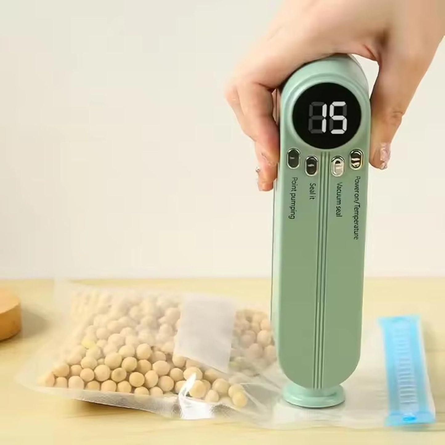 3-in-1 Mini Automatic Vacuum Sealing Machine Wireless Electric Vacuum Storage Bag Pump Portable Vacuum Sealant Packaging Machine