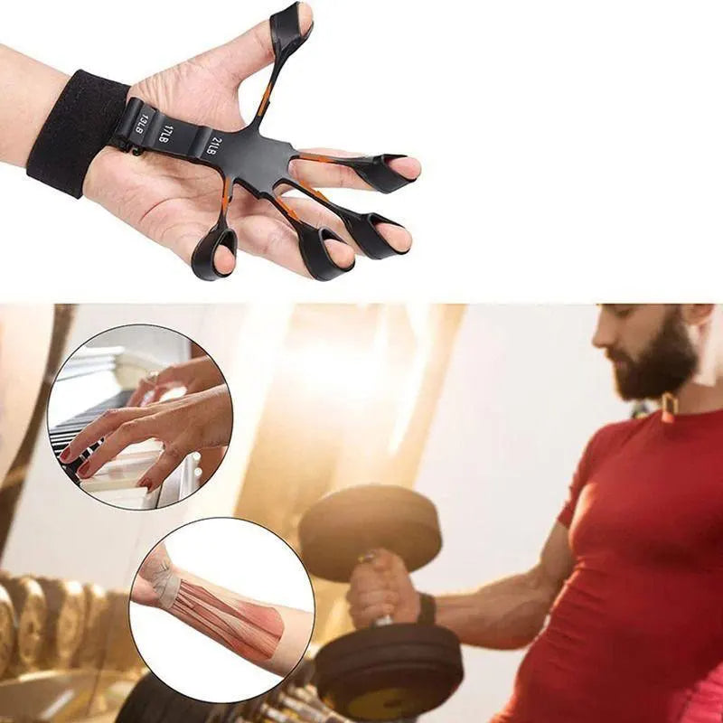 Silicone Gripster Grip Strengthener Finger Stretcher Hand Grip Trainer Gym Fitness Training And Exercise