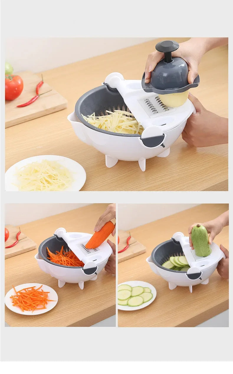Chopper Multi-function 9 in 1 Slicer Vegetable Potato Carrot Onion Grater With Strainer Vegetable Cutter Kitchen OK 1088