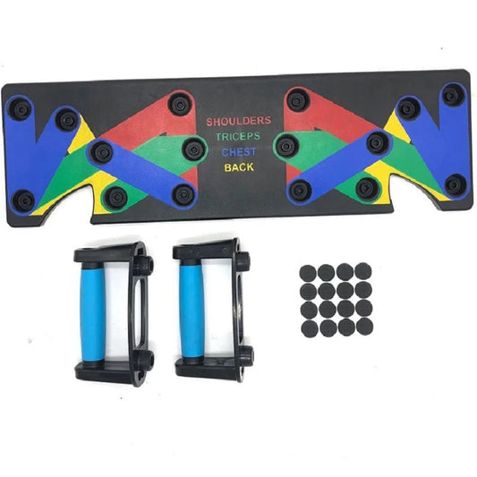 9 IN 1 Push Up Rack Board System Comprehensive Fitness Exercise Workout Pushup Stands