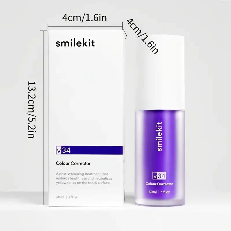 SmileKit V34 Purple Toothpaste Removes Tartar Clean Oral Hygiene Fresh Breath Whitening Teeth Care Products