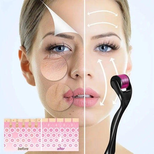 540 Needles For Facial Body Hair Growth Derma Roller for Skin Beard 0.2mm 0.25mm 0.3mm Needle Micro Face Roll Tool