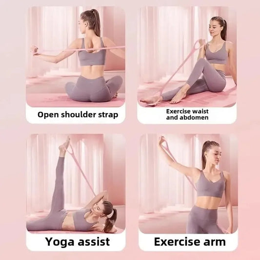 High Elasticity Yoga Back Opener Training Tool Eight-Shape Resistance Band Shoulder Stretcher Chest Expander Eight-Shape Puller