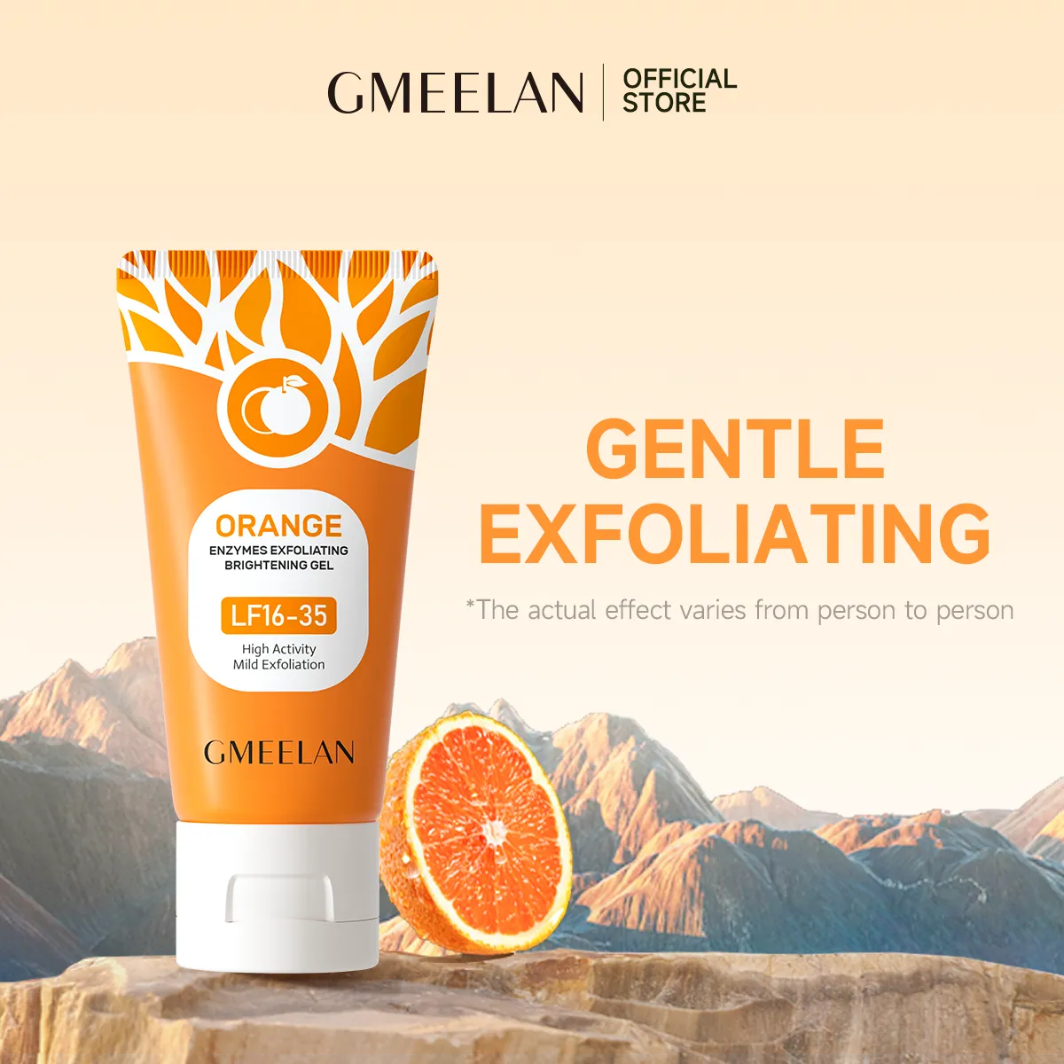 Orange Enzymes Exfoliating Brightening gel, Orange Whitening Face Scrub, Nourishing & Moisturizing, Smoothing Tighten Pores