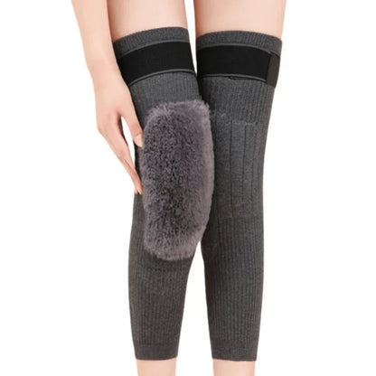 Unisex Women Men’s Cashmere Wool Knee Brace Pads | Winter Warm Thermal Knee Warmers Velvet Knee Protector (Random Color)