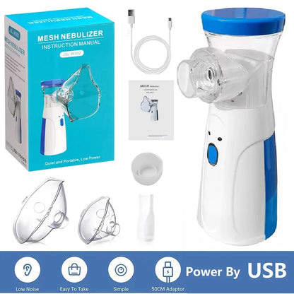Portable Mesh Nebulizer – Quiet, Low-Power, Cell-Operated Personal Respiratory Inhaler