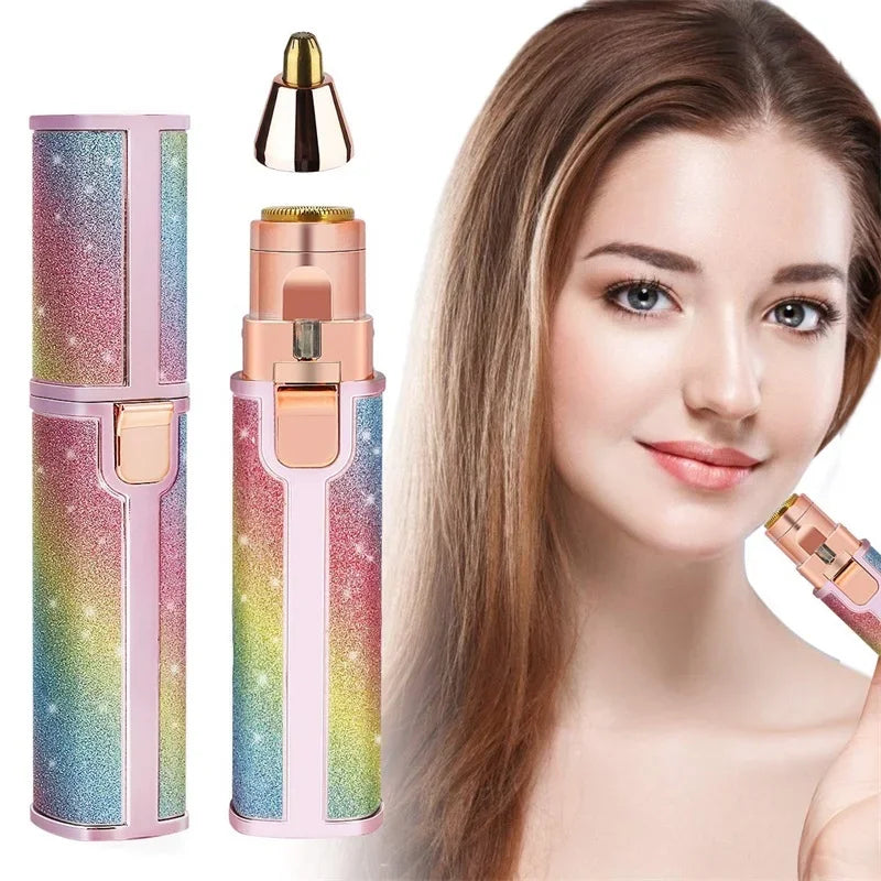 2-in-1 Electric Eyebrow Trimmer & Shaver – Flawless Hair Remover for Women | Painless, Rechargeable Facial Hair Removal Device