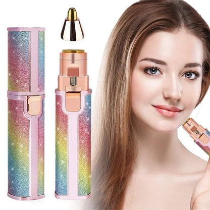 2-in-1 Electric Eyebrow Trimmer & Shaver – Flawless Hair Remover for Women | Painless, Rechargeable Facial Hair Removal Device