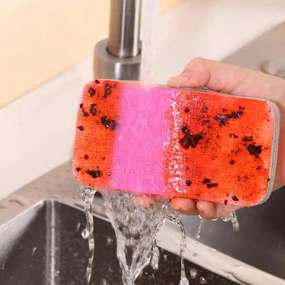 Multi-Purpose Microfiber Rainbow Sponge – 12 Layer Durable Cleaning Sponge for Kitchen & Household Use