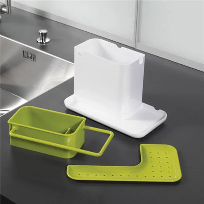3in1 Plastic Shelves Multifunctional Kitchen Storage Finishing Shelf Bathroom Sponge Clean Kitchen Organizer Accessories 2025