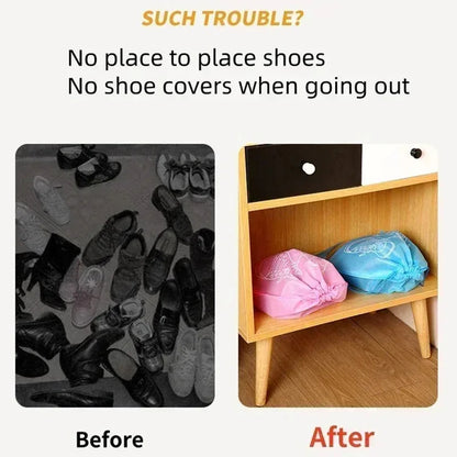 Shoes Storage Organizer Bags Non-Woven Shoe Dust Bags Portable Travel Shoe Bag Shoes Storage Packing Pouch Organizers