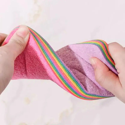 Multi-Purpose Microfiber Rainbow Sponge – 12 Layer Durable Cleaning Sponge for Kitchen & Household Use