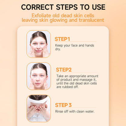 Orange Enzymes Exfoliating Brightening gel, Orange Whitening Face Scrub, Nourishing & Moisturizing, Smoothing Tighten Pores