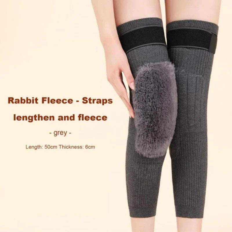 Unisex Women Men’s Cashmere Wool Knee Brace Pads | Winter Warm Thermal Knee Warmers Velvet Knee Protector (Random Color)