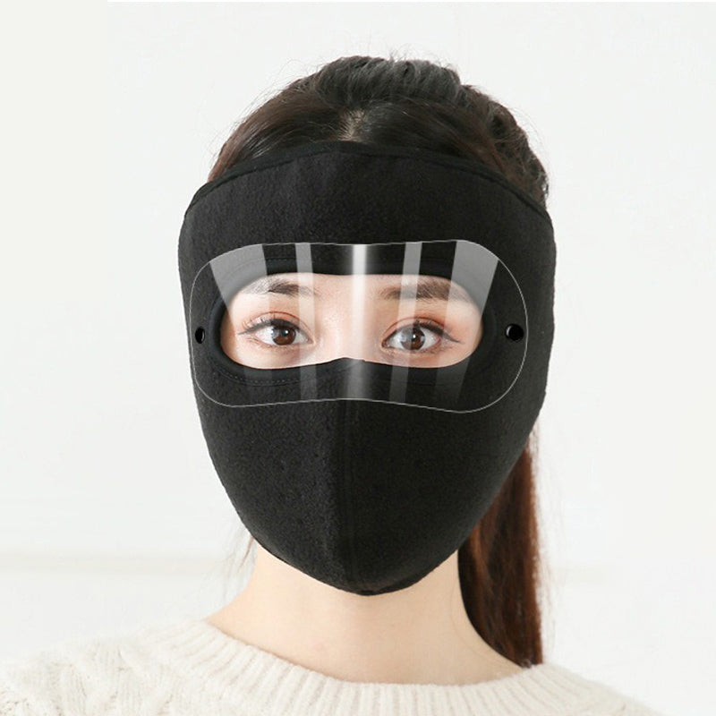 Windproof Anti Dust Full Face Masks Cycling Ski Breathable Masks Eye Shield HD Anti Fog Goggles Hood Cover Winter Warm Hat Caps