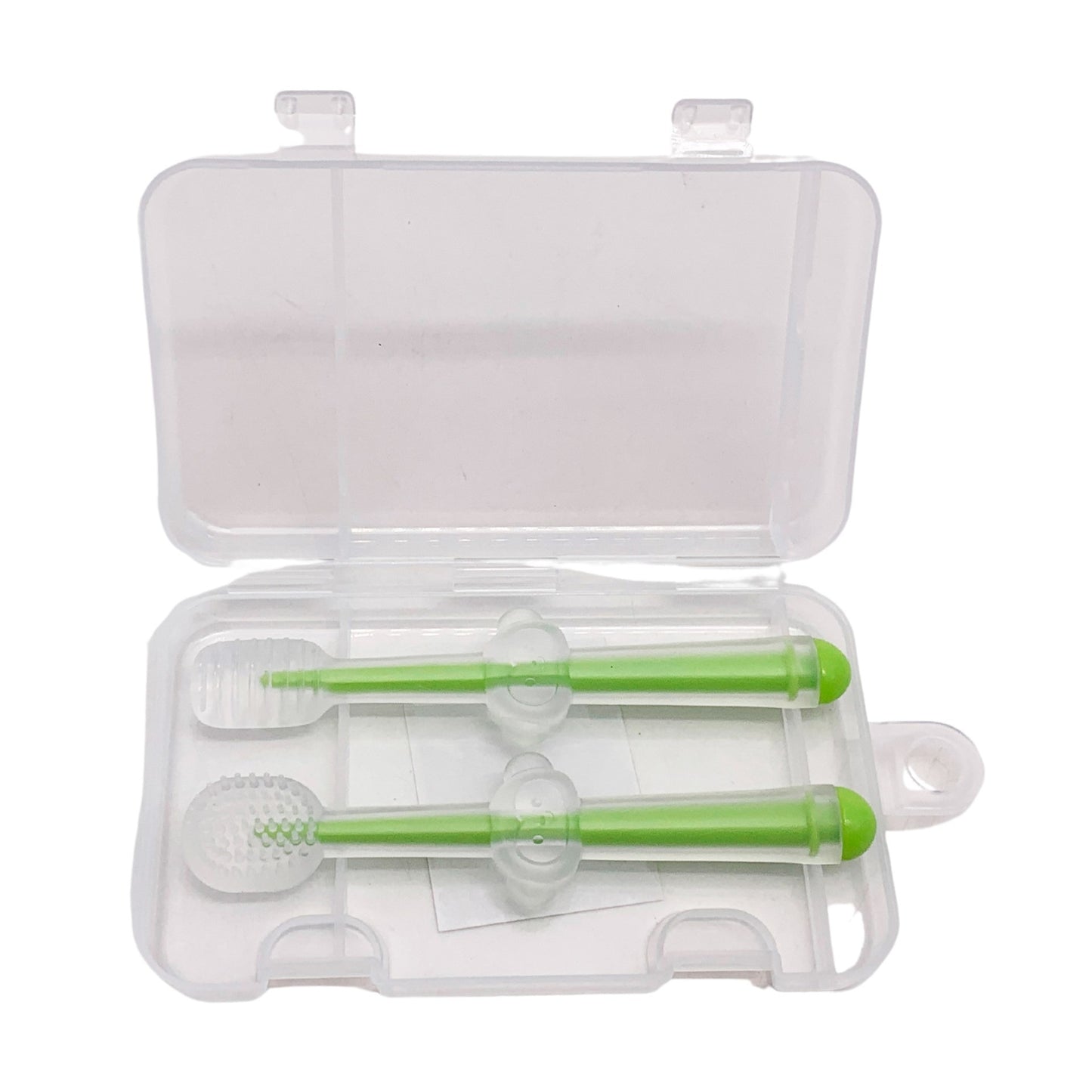 Infant Baby Silicone Toothbrush & Tongue Cleaner – Pack of 2 with PP Storage Box for Oral Care