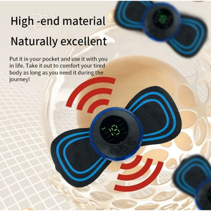 EMS Mini Electric Neck Back Body Massager Cervical Electric Neck Back Massager Muscle Therapy Pressure Pain