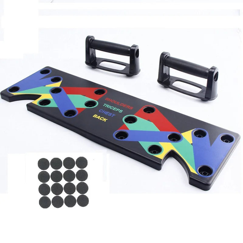 9 IN 1 Push Up Rack Board System Comprehensive Fitness Exercise Workout Pushup Stands