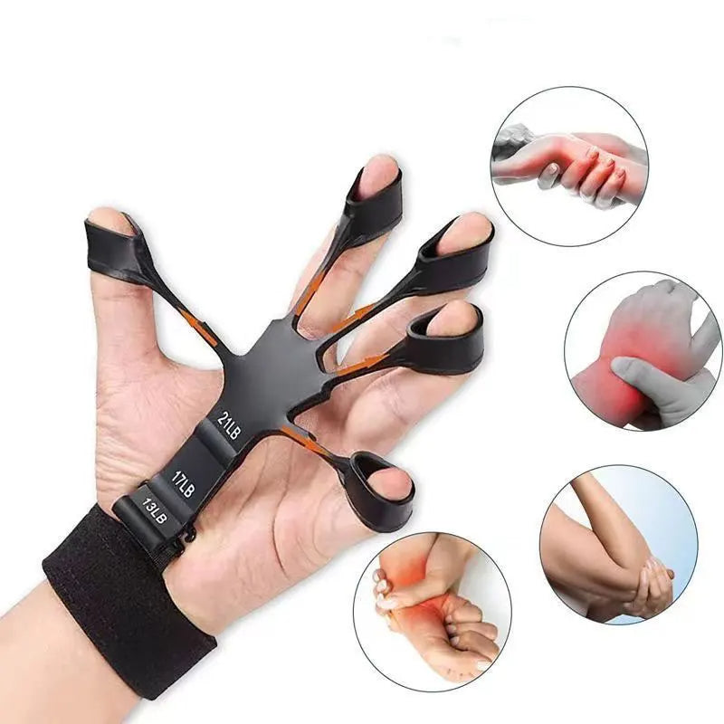 Silicone Gripster Grip Strengthener Finger Stretcher Hand Grip Trainer Gym Fitness Training And Exercise
