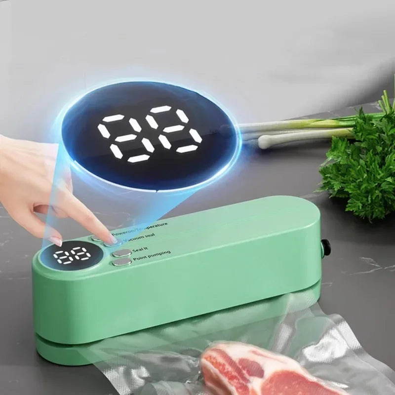 3-in-1 Mini Automatic Vacuum Sealing Machine Wireless Electric Vacuum Storage Bag Pump Portable Vacuum Sealant Packaging Machine
