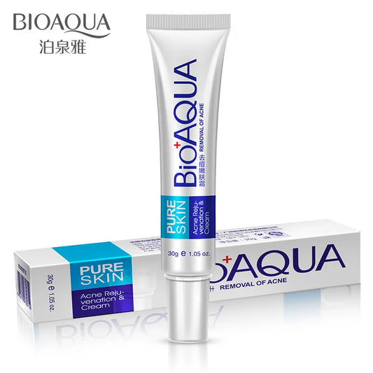 Bioaqua 30g Acne Treatment Blackhead Remova Anti Acne Cream Oil Control Shrink Pores Acne Scar Remove Face Care Whitening