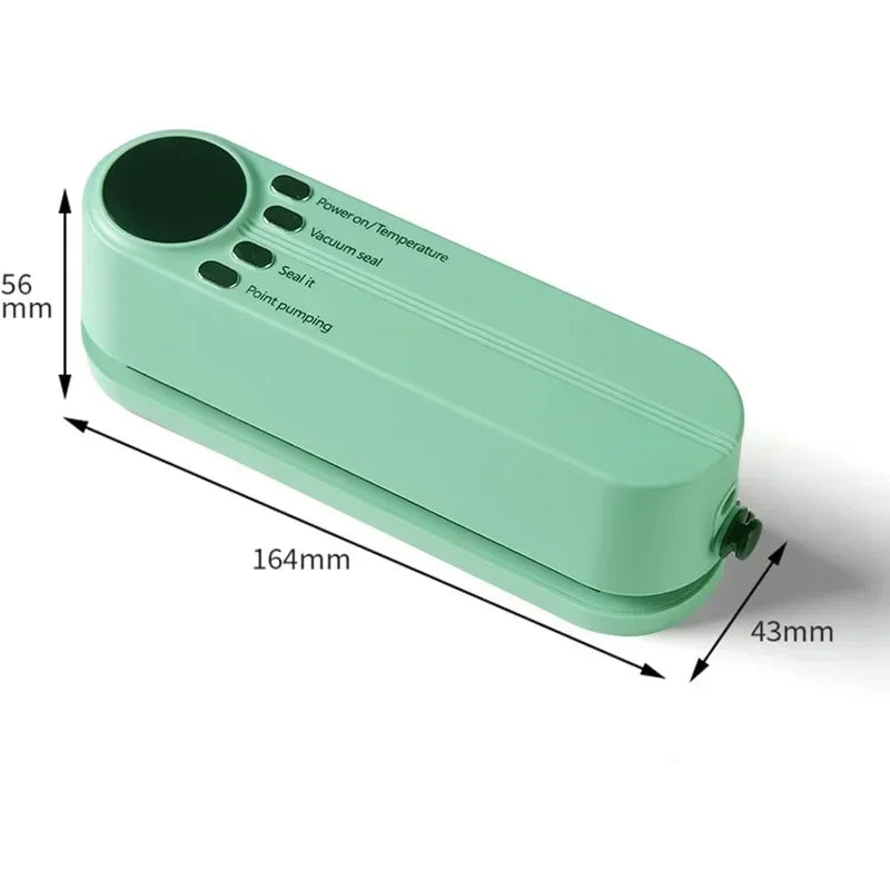 3-in-1 Mini Automatic Vacuum Sealing Machine Wireless Electric Vacuum Storage Bag Pump Portable Vacuum Sealant Packaging Machine
