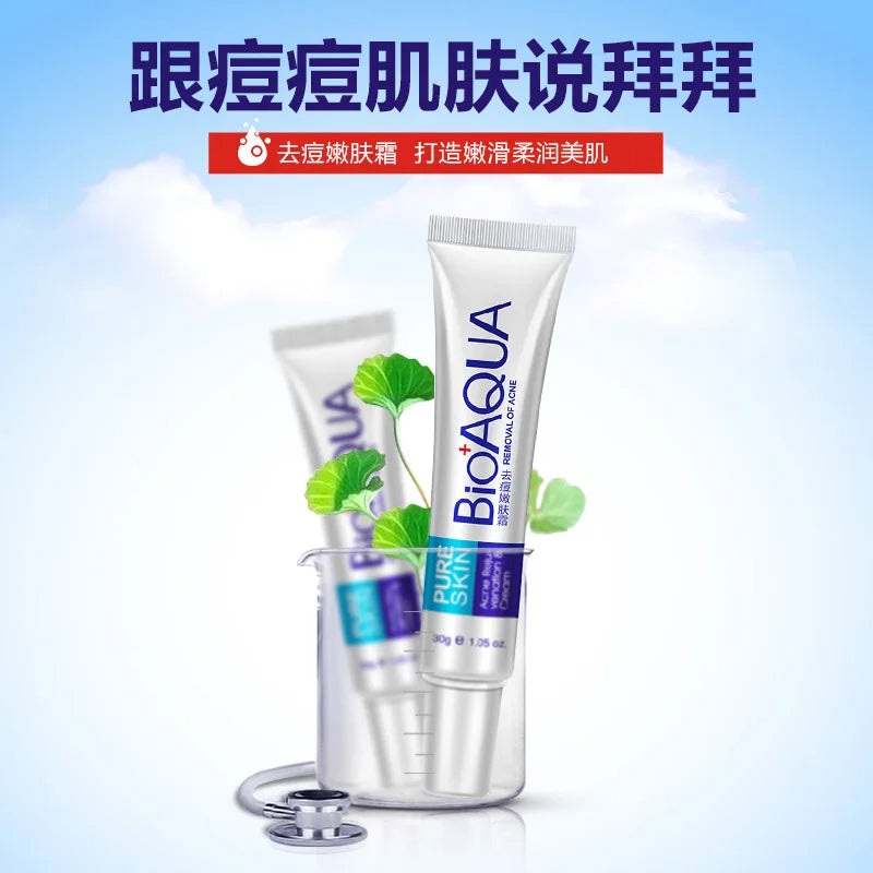 Bioaqua 30g Acne Treatment Blackhead Remova Anti Acne Cream Oil Control Shrink Pores Acne Scar Remove Face Care Whitening