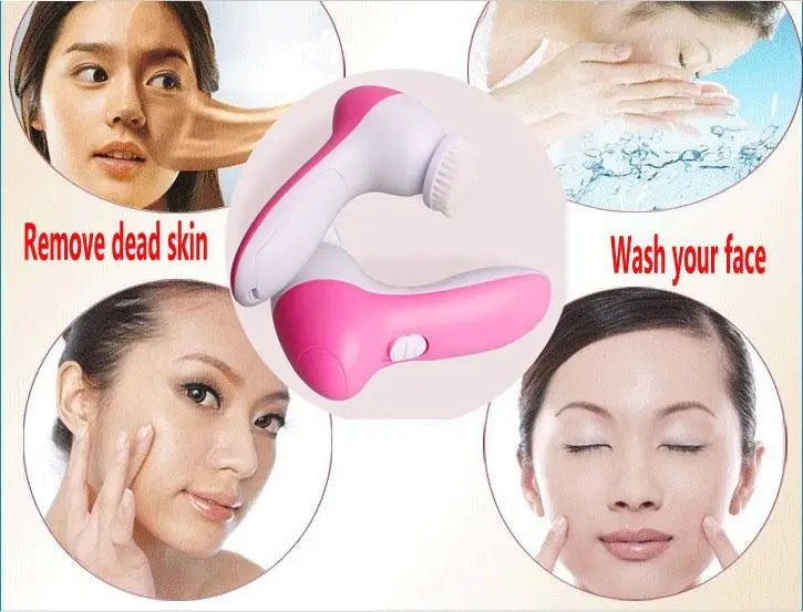 Mini Skin Beauty Massager Brush Electric Wash Machine Pore Cleaner Body Cleaning Massage