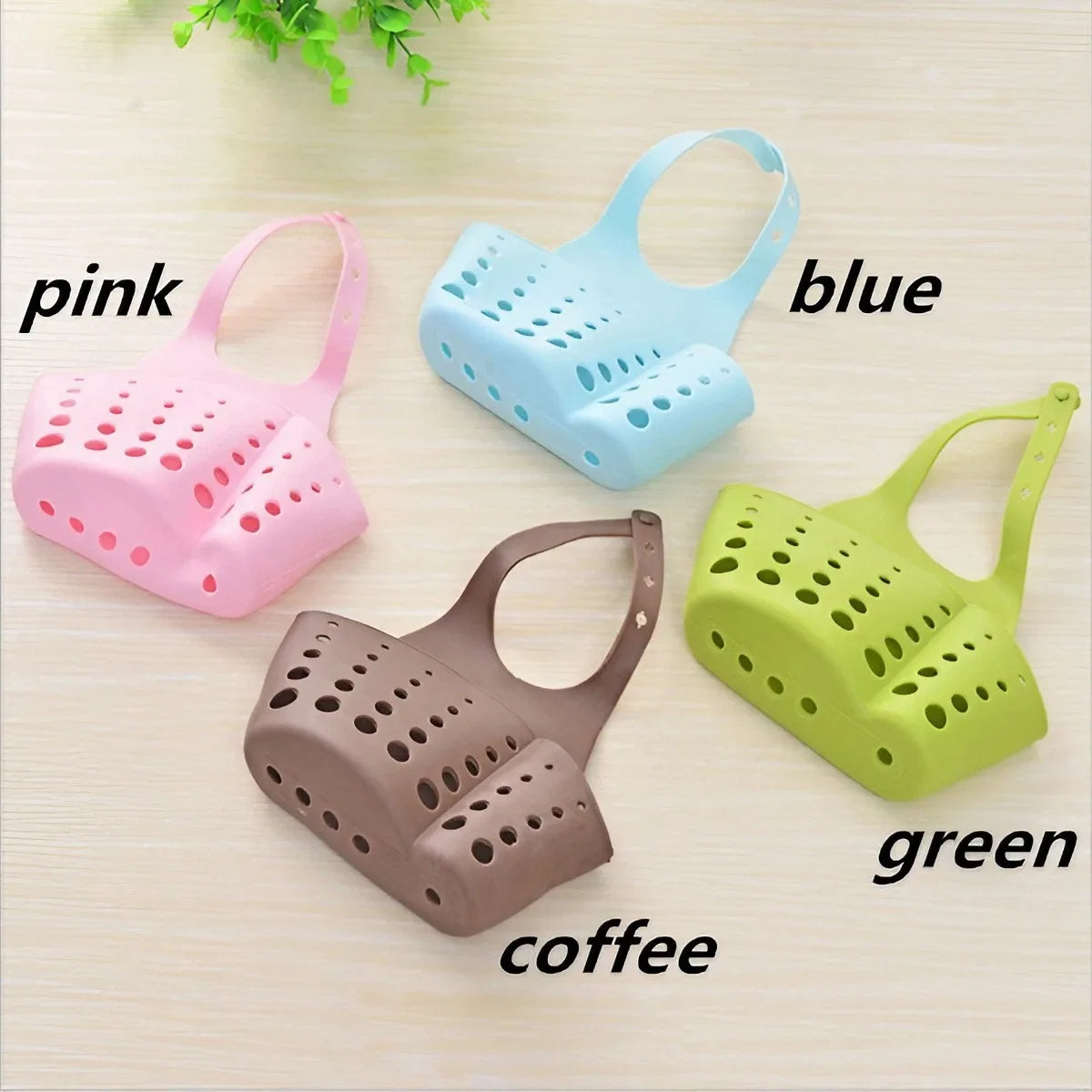 Home Kitchen Bathroom Sink Sponge Hanging PVC Shelving Rack Drain Faucet Storage Pail Shelves Tools Holder