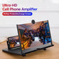 HD Portable Phone Screen Amplifier - 6.5" Pull-Out Fresnel Lens Anti-Blue Light Foldable Stand for Eye Protection