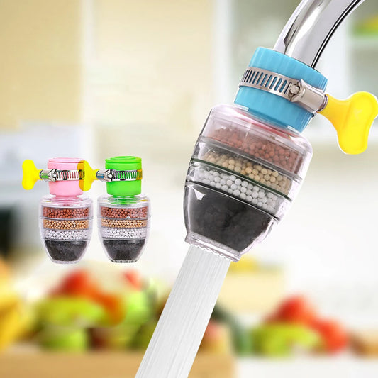 6 Layer Faucet Filter Kitchen Shower Splash Fan Faucet With Clip