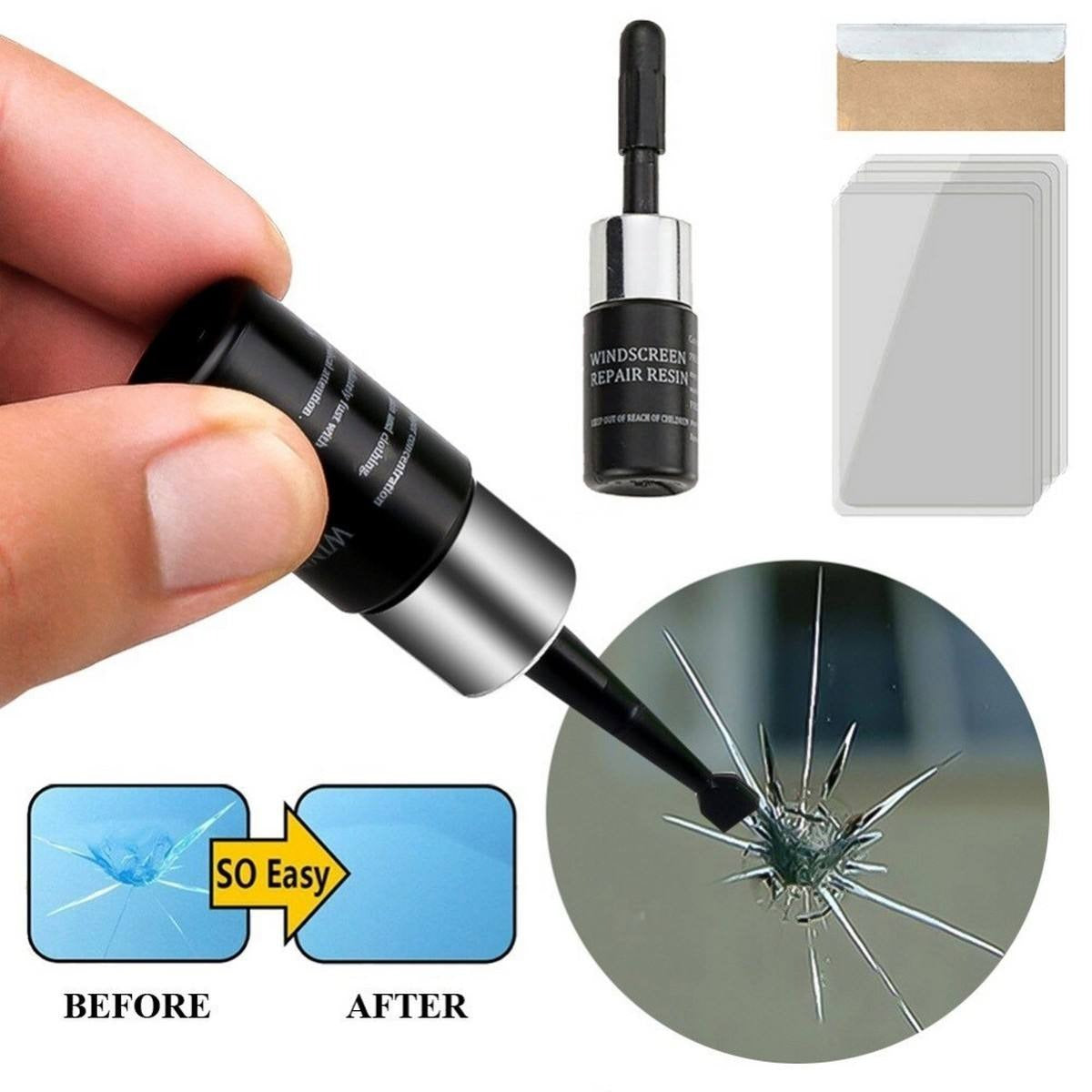 Glass Crack Nano Repair Fluid For Car Windshield Smooth Application Compact Design Perfect Choice For Vehicle Care - 3ML