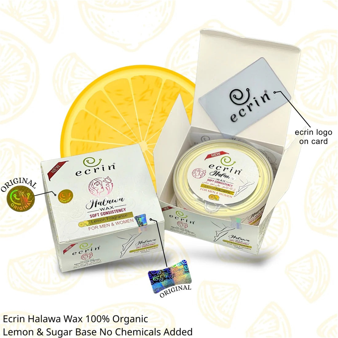 Ecrin Organic Halawa Wax - 100% Lemon & Sugar Base