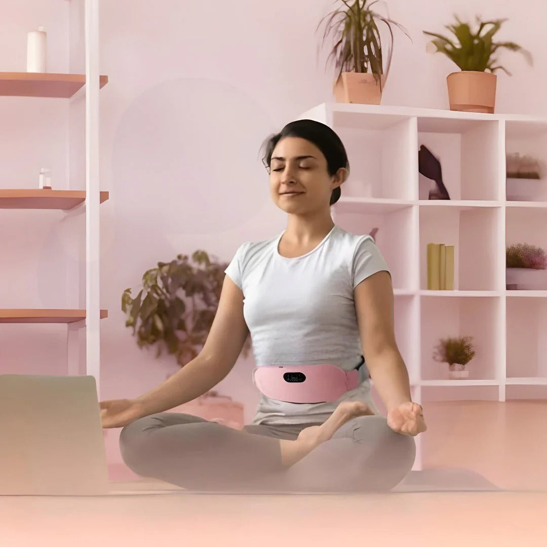 Portable Cordless Massage Belt Fast Heating Menstrual Heating Pad and Waist Wrap for Women Digital for Periods