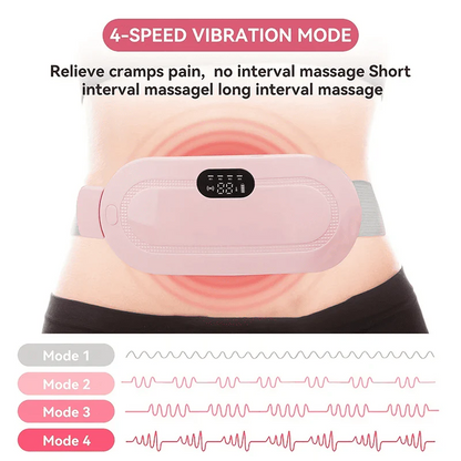 Portable Cordless Massage Belt Fast Heating Menstrual Heating Pad and Waist Wrap for Women Digital for Periods