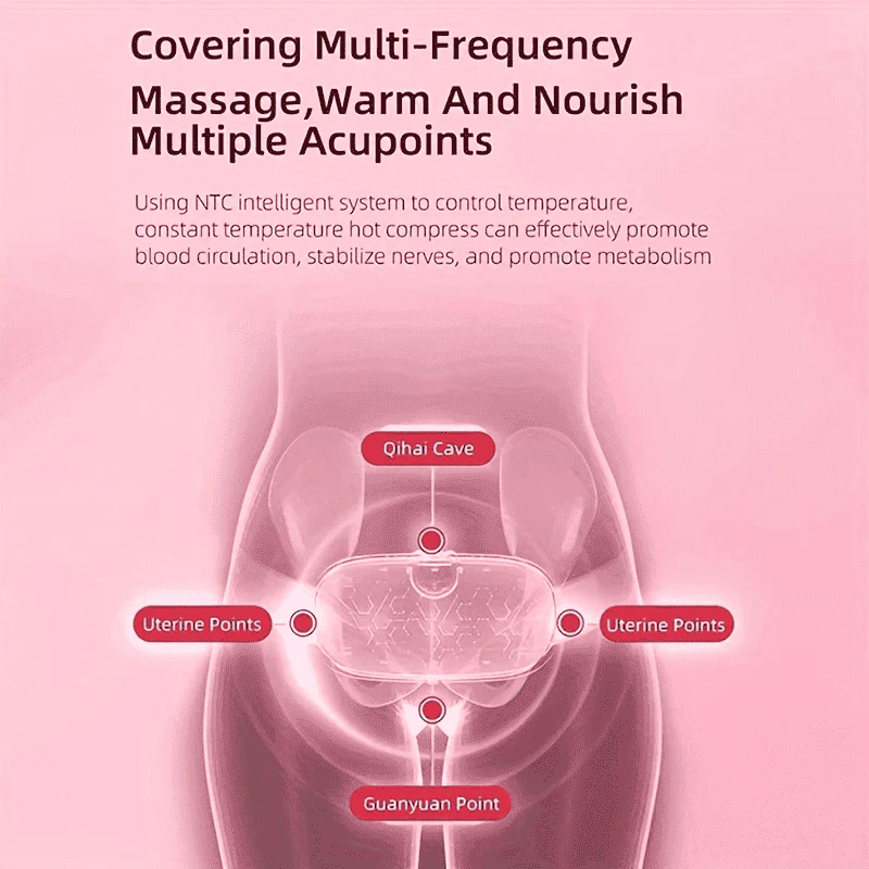 Portable Cordless Massage Belt Fast Heating Menstrual Heating Pad and Waist Wrap for Women Digital for Periods