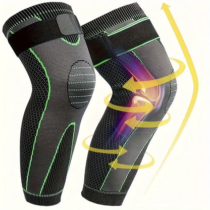 1 Piece Adjustable Compression Knee Support Brace | Breathable Elastic Knee Pad With Strap For Pain Relief, Sports Protection, And Joint Support